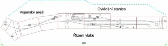 Plánek stanice Chrudim Město Plánek stanice Chrudim Město
