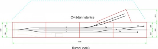 Nákres stanice Medlešice